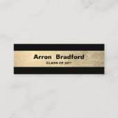 金ゴールドブラック卒業ネームカードエンクロージャ コーリングカード (正面)