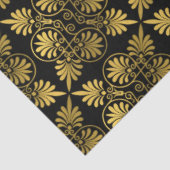 金ゴールドブラック古代ギリシャの蛇行パターン 薄葉紙 (詳細)