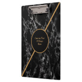 金ゴールドブラック大理石クリップボーカスタムド文字 – ロゴ クリップボード (左)