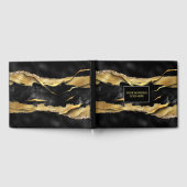 金ゴールドブラック大理石事業企業のイベント ゲストブック (全面)