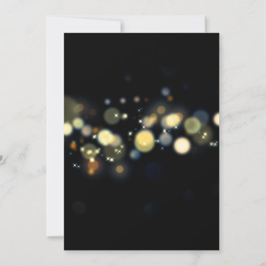 金ゴールドブラック持って保持する《写真》ぼけ味披露宴 招待状 (裏面)