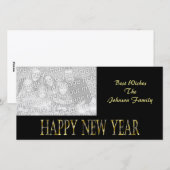 金ゴールドブラック新年 シーズンカード (正面/裏面)