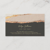 金ゴールドブラック紙テクスチャ名刺 名刺 (裏面)