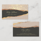 金ゴールドブラック紙テクスチャ名刺 名刺 (正面/裏面)