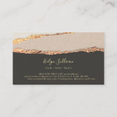 金ゴールドブラック紙テクスチャ名刺 名刺 (裏面)