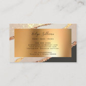 金ゴールドブラック紙デザイン名刺 名刺 (裏面)