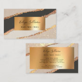 金ゴールドブラック紙デザイン名刺 名刺 (正面/裏面)