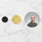 金ゴールドブラック紙吹雪モダン退職パーティーデコール コンフェッティ (裏面)