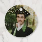 金ゴールドブラック紙吹雪卒業パーティーの写真 フェイバータグ (裏面)