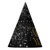 金ゴールドブラック紙吹雪大晦日パーティー パーティーハット (左)