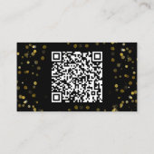 金ゴールドブラック結婚クリスマスのウェブサイト エンクロージャーカード (裏面)