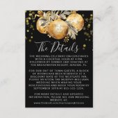金ゴールドブラック結婚クリスマス詳細 エンクロージャーカード (正面)
