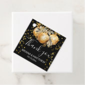 金ゴールドブラック結婚クリスマス フェイバータグ (インサイチュ)