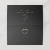 金ゴールドブラック結婚ムーン プレイスカード (外部開封)