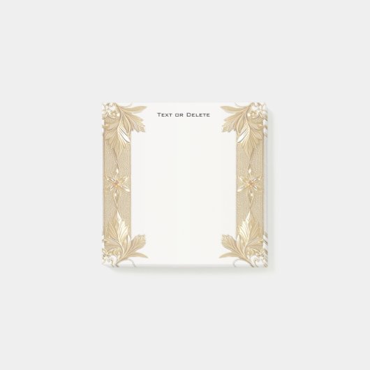 金ゴールドブラック華美フローラの投稿に関する注意 ポストイット (正面)