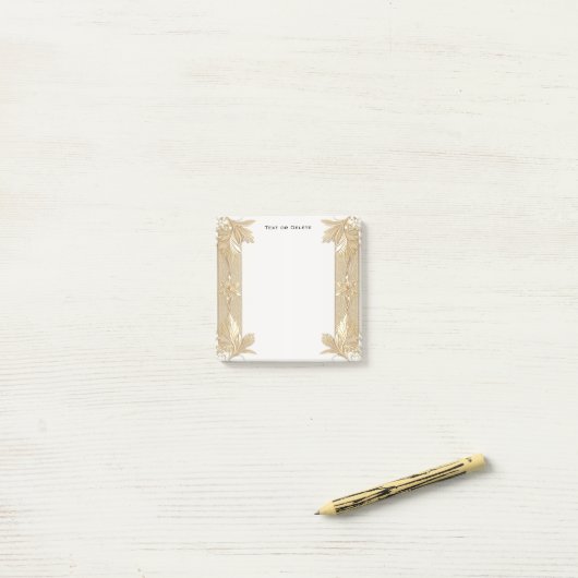 金ゴールドブラック華美フローラの投稿に関する注意 ポストイット (デスク上)