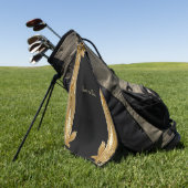 金ゴールドブラック華美フローラゴルフタオル ゴルフタオル (グリーン)