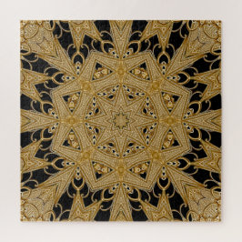 金ゴールドブラック華美フローラジグソーパズル ジグソーパズル