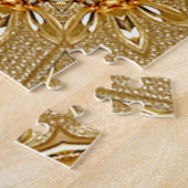 金ゴールドブラック華美フローラジグソーパズル ジグソーパズル (側面)