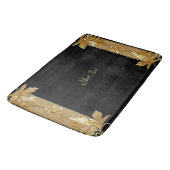 金ゴールドブラック華美フローラバスマット バスマット (アングル)