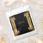 金ゴールドブラック華美フローラ優先バッグ フェイバーバッグ (クリップ留めされた状態)