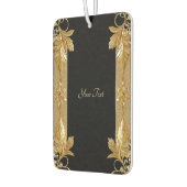 金ゴールドブラック華美フローラ空気清浄機 カーエアーフレッシュナー (左)