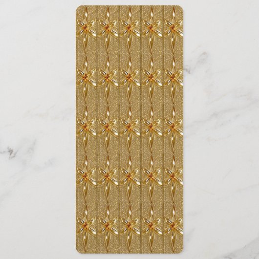 金ゴールドブラック華美フローラ結婚のメニュー メニュー (裏面)