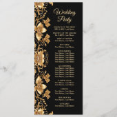 金ゴールドブラック華美フローラ結婚式 プログラム (裏面)