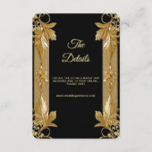 金ゴールドブラック華美フローラ詳細エンクロージャカード エンクロージャーカード (正面)