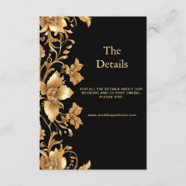 金ゴールドブラック華美フローラ詳細エンクロージャカード エンクロージャーカード
