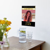 金ゴールドブラック記念カメラ写真卒業 箔ポスター (レイダウン (キッチン))