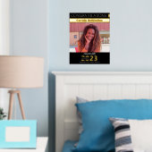 金ゴールドブラック記念カメラ写真卒業 箔ポスター (インサイチュ (寝室))