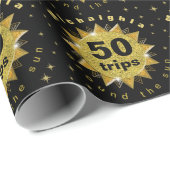 金ゴールドブラック誕生日ラッピング紙 ラッピングペーパー (ロールコーナー)