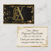 金ゴールドブラック輝き |モノグラエレガントム 名刺 (正面/裏面)