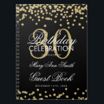 金ゴールドブラック30th Birthdayゲストブック紙吹雪 ノートブック<br><div class="desc">30エレガント歳の誕生日パーティー金ゴールドグリッター紙吹雪(黒のテンプレート)。簡単を使用し、簡単をカスタマイズします。今すぐご注文ください。</div>
