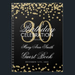 金ゴールドブラック30th Birthdayゲストブック紙吹雪 ノートブック<br><div class="desc">30エレガント歳の誕生日パーティー金ゴールドグリッター紙吹雪(黒のテンプレート)。簡単を使用し、簡単をカスタマイズします。今すぐご注文ください。</div>