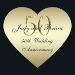 金ゴールドブラック50周年結婚記念ハートシール ハートシール<br><div class="desc">金ゴールドパーソナライズされたとブラック50th結婚周年記念のハートの形のステッカー。50周年記念の美しい結婚ステッカーは感謝してい、50周年記念のお気に入りやケーキボックスやバッグのをゲストに合わせてパーソナライズする完璧な方法結婚である。名前や日カスタマイズ付け、その他の文字を追加す結婚るには"it"オプションを使用する。</div>