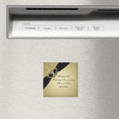 金ゴールドブラック50結婚周年磁石 マグネット (インサイチュ (食洗機))