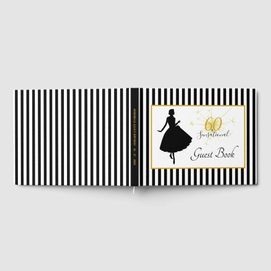 金ゴールドブラック60とセンセーショナル誕生日パーティー ゲストブック (全面)