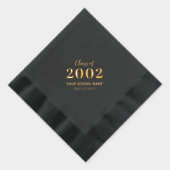 金ゴールドブラック・スクールクラス懇親会年 箔ナプキン (右)