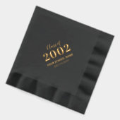 金ゴールドブラック・スクールクラス懇親会年 箔ナプキン (左)