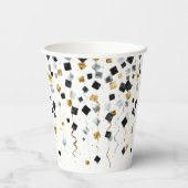 金ゴールドブラック・ハッピーニューイヤー 紙コップ (裏面)