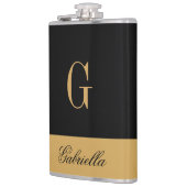 金ゴールドブラック フラスク (左)