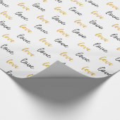 金ゴールドブラック・ラブ ラッピングペーパー (角)