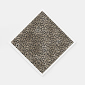 金ゴールドブラックGlam Leopard Print スタンダードランチョンナプキン (角)