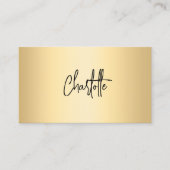 金ゴールドブラックQRコード署名スクリプト 名刺 (正面)