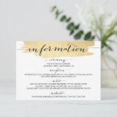 金ゴールドブラッシュストローク結婚ズの情報カード エンクロージャーカード (スタンド正面)