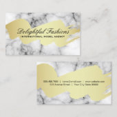 金ゴールドブラッシュラックスマーブル 名刺 (正面/裏面)