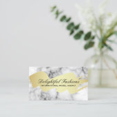 金ゴールドブラッシュラックスマーブル 名刺 (スタンド正面)