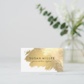 金ゴールドブラッシュレザーゴールデンメタルII 名刺 (スタンド正面)